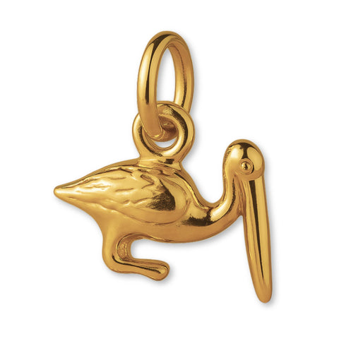 18ct Yellow Gold - Beach Pelican Charm