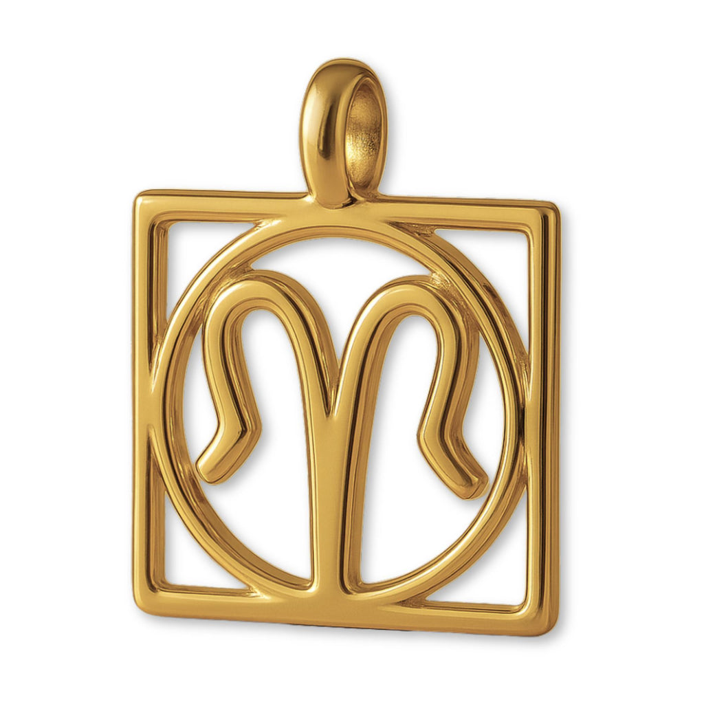 18ct Yellow Gold - Scorpio Zodiac Square Charm