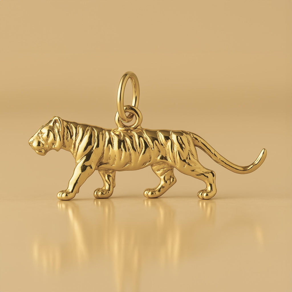 18ct Yellow Gold - Siberian Tiger Charm