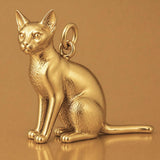 18ct Yellow Gold - Abyssinian Cat Charm