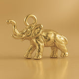 9ct Yellow Gold - African Forest Elephant Charm