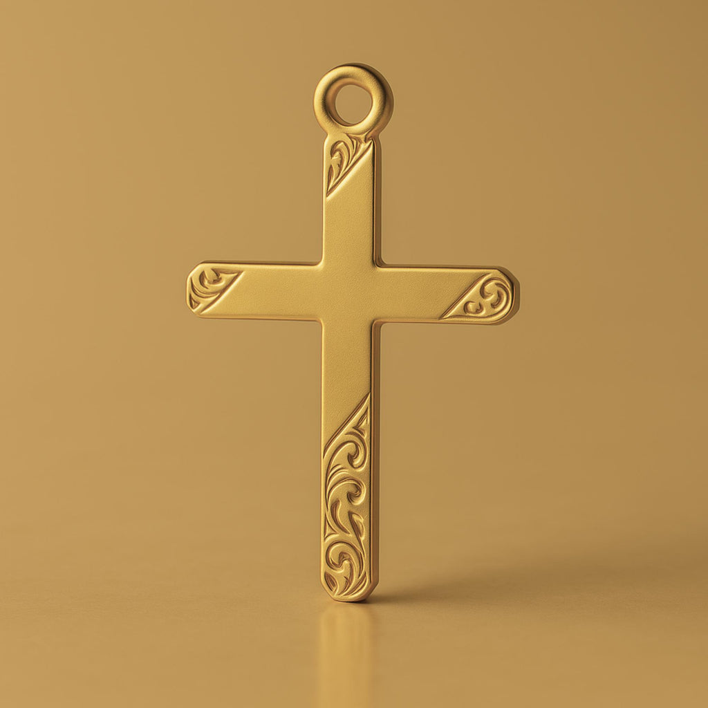 9ct Yellow Gold - Heirloom-Style Crucifix Charm