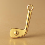 9ct Yellow Gold - Mini Golf Club & Ball Charm