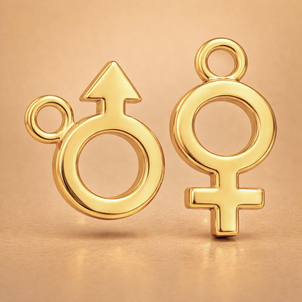 18ct Yellow Gold - Gender Symbols Charm