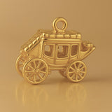 9ct Yellow Gold - Western Stagecoach Charm