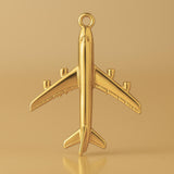 9ct Yellow Gold - Passenger Plane Charm