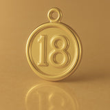 9ct Yellow Gold - 18 Button Coin Charm