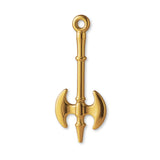 9ct Yellow Gold - Medieval Battle Axe Charm