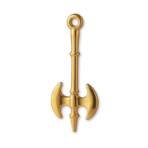 9ct Yellow Gold - Medieval Battle Axe Charm