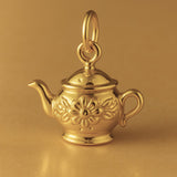18ct Yellow Gold - Ornate Teapot Charm