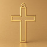 18ct Yellow Gold - Open Frame Crucifix Charm