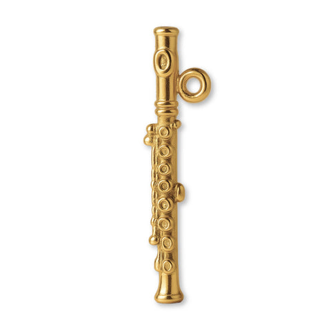 9ct Yellow Gold - Piccolo Flute Charm
