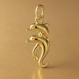 18ct Yellow Gold - Twin Dolphins Charm