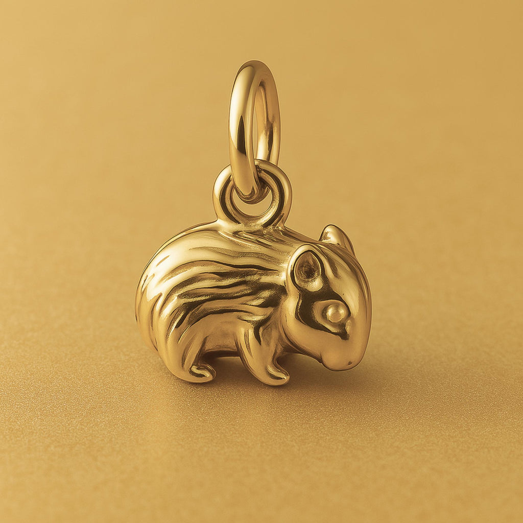 18ct Yellow Gold - Australian Wombat Charm