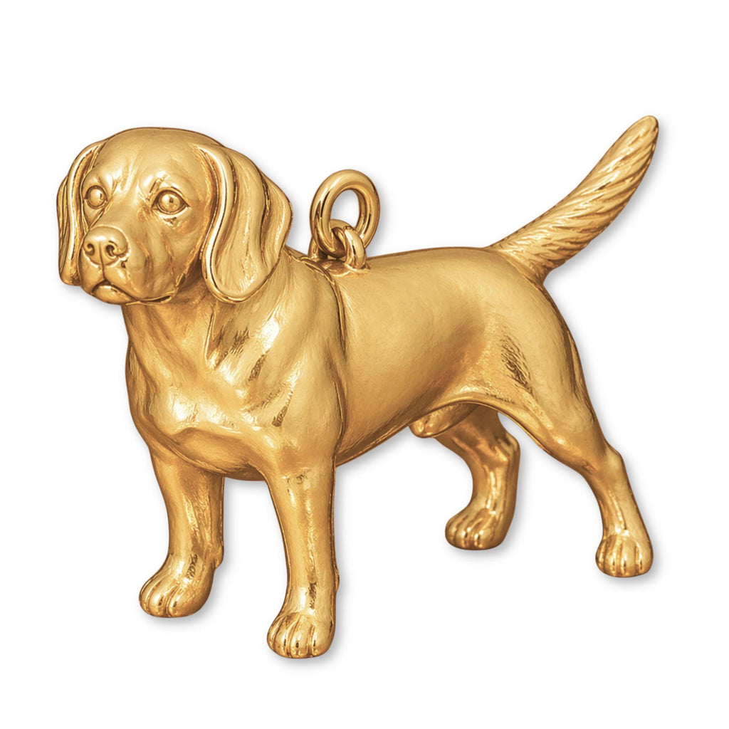 9ct Yellow Gold - Beagle Dog Charm