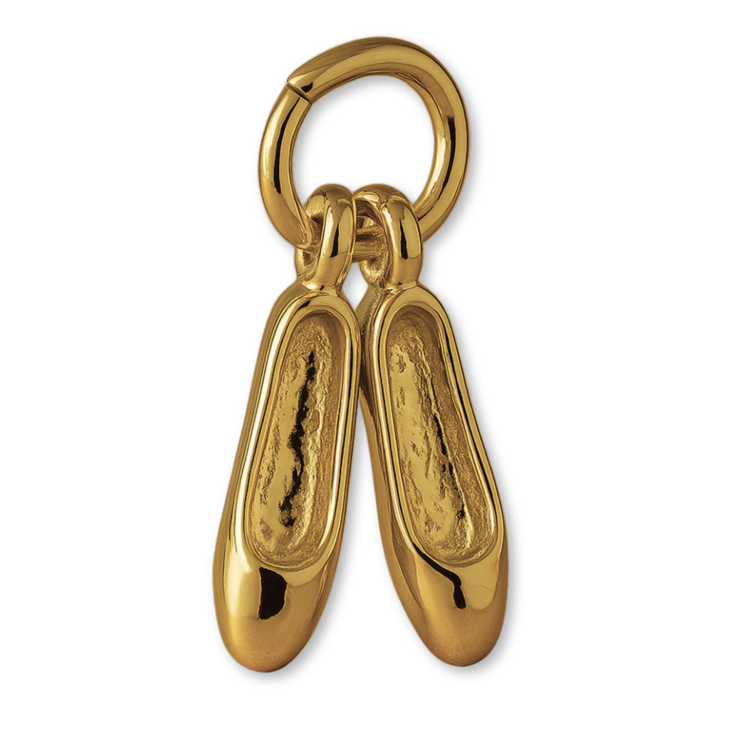 18ct Yellow Gold - Traditional Ballet Slippers Charm