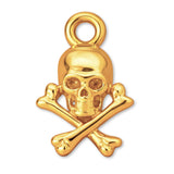 18ct Yellow Gold - Skull and Crossbones Charm