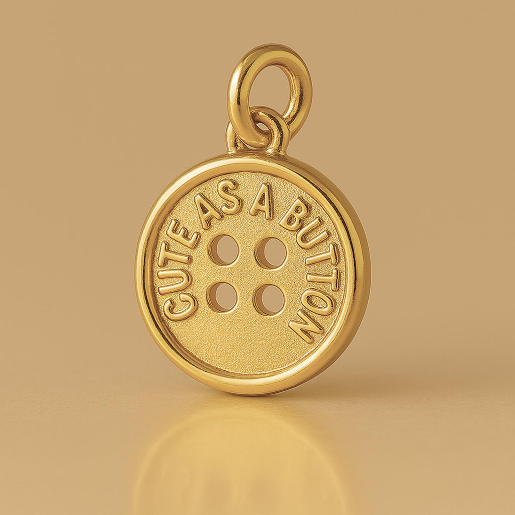 18ct Yellow Gold - Cute as a Button Charm