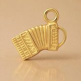 18ct Yellow Gold - Piano Accordion Charm