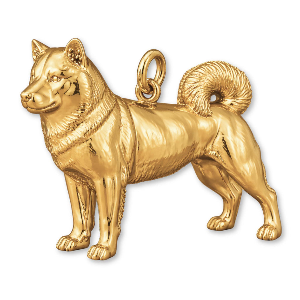 9ct Yellow Gold - Shiba Inu Dog Charm