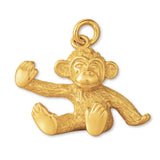 9ct Yellow Gold - Baby Monkey Charm