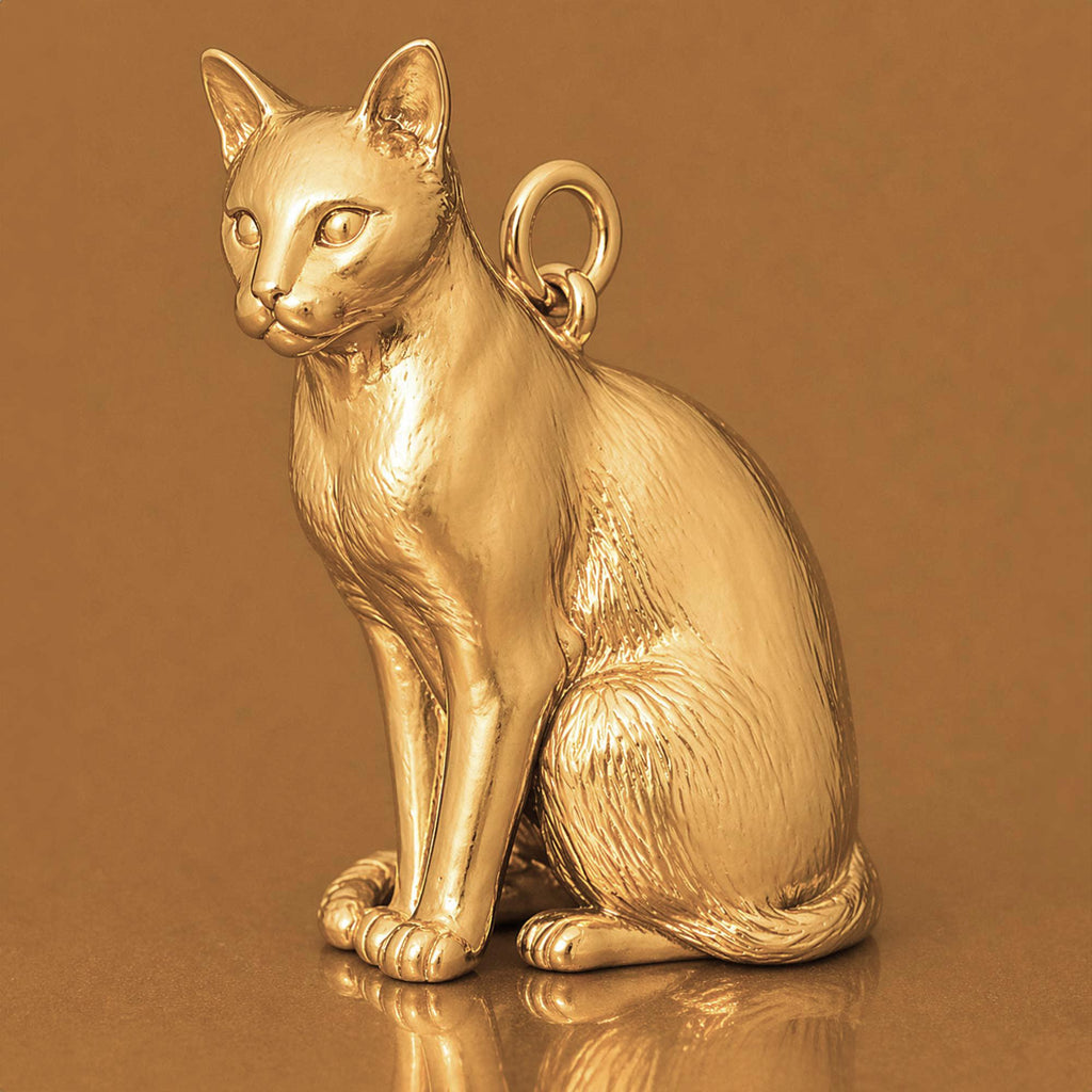 9ct Yellow Gold - Bombay Cat Charm