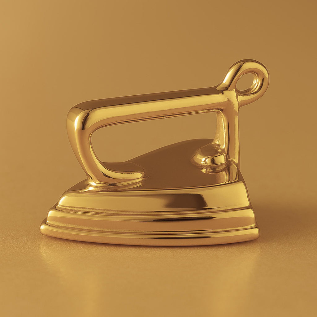 18ct Yellow Gold -  Vintage Iron Charm