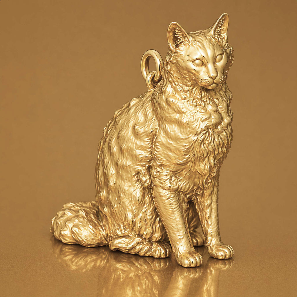 9ct Yellow Gold - LaPerm Cat Charm