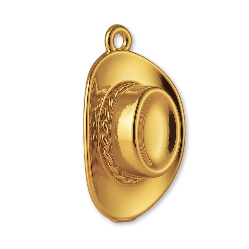 9ct Yellow Gold - Akubra Hat Charm