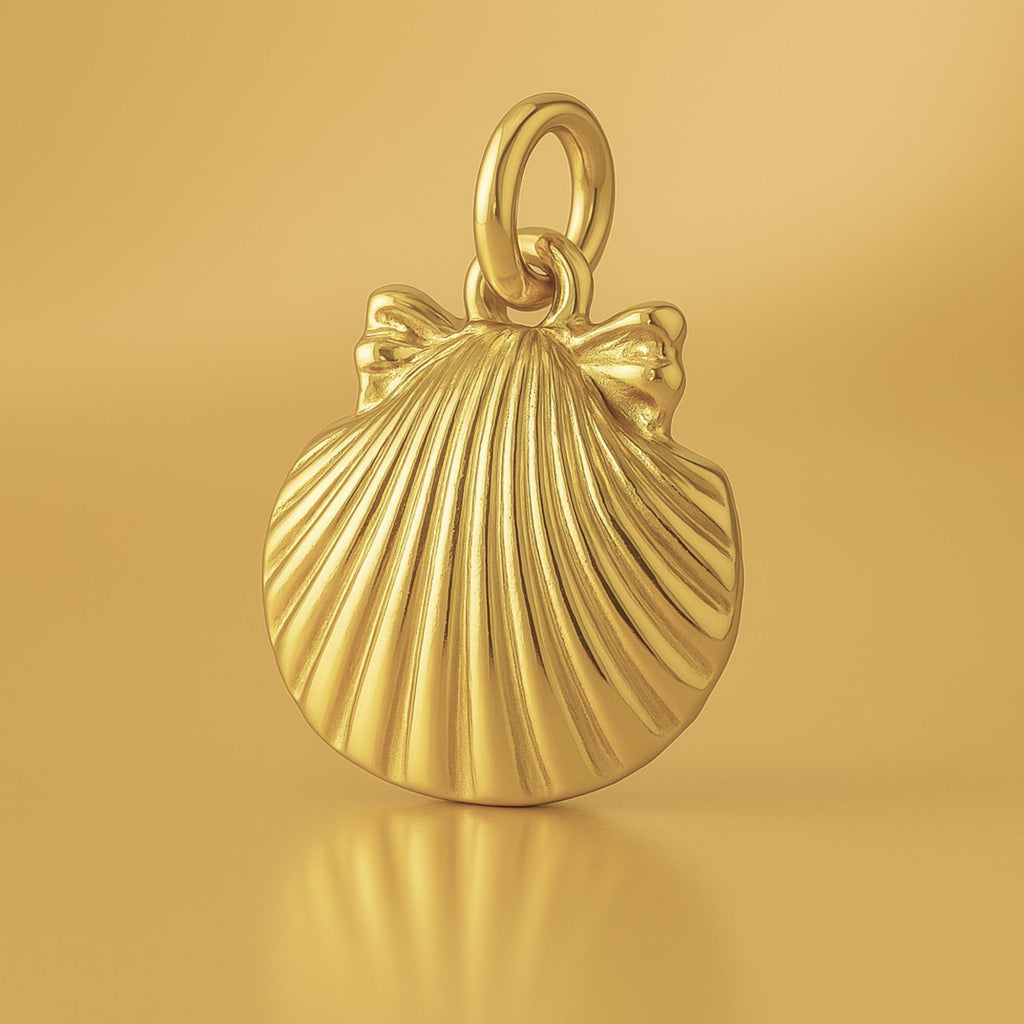 9ct Yellow Gold - Cockle Beach Shell Charm