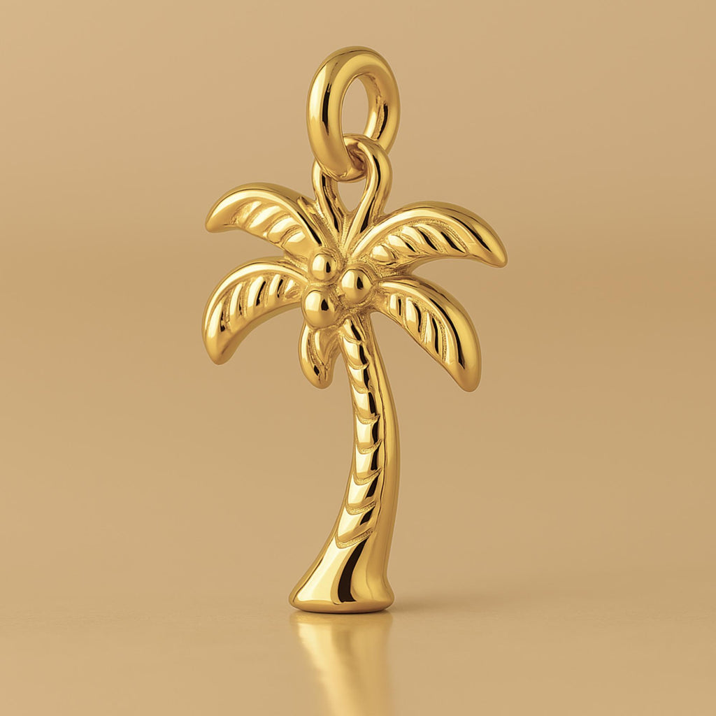 18ct Yellow Gold - Tropical Palm Tree Charm
