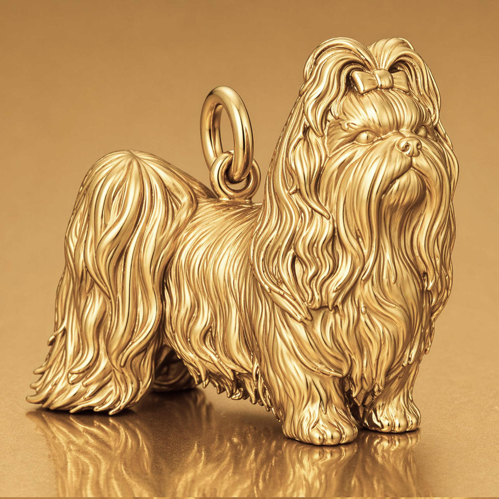 18ct Yellow Gold - Shih Tzu Dog Charm