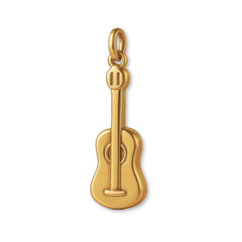 9ct Yellow Gold - Minimalist Guitar Charm
