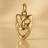 18ct Yellow Gold - Classic Comedy Mask Charm