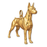 18ct Yellow Gold - Doberman Pinscher Dog Charm