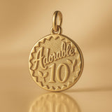 18ct Yellow Gold - Adorable 10 Amulet Charm