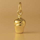 9ct Yellow Gold - Mini Cupcake Charm