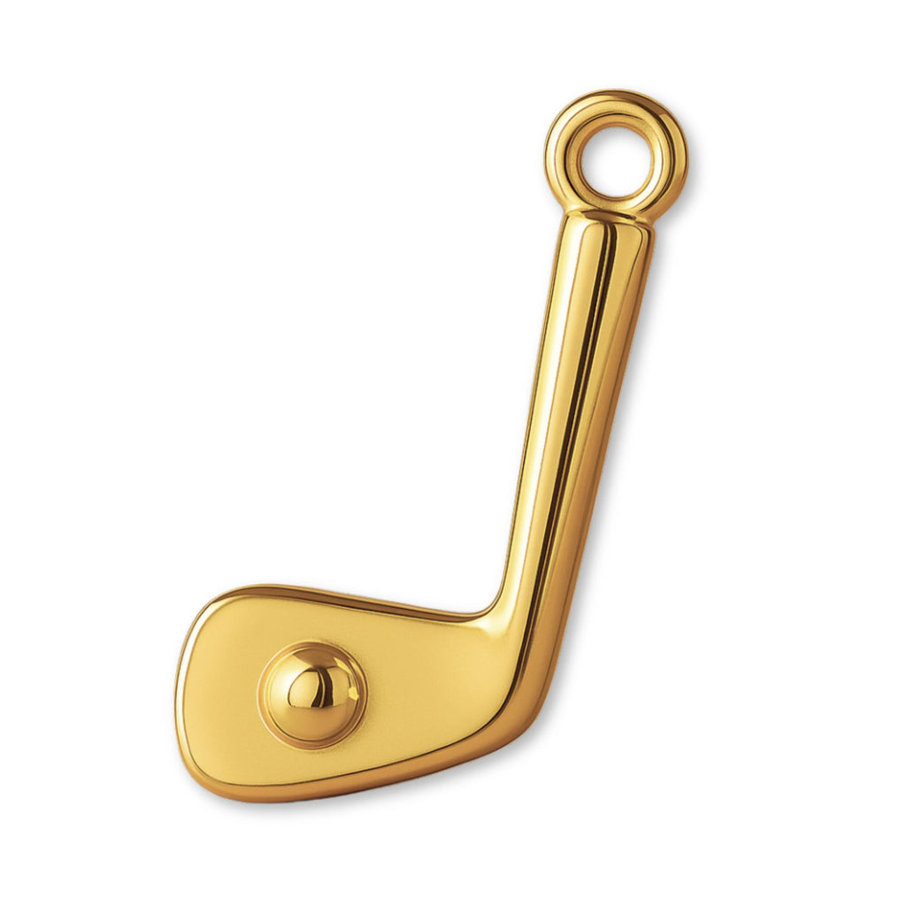 18ct Yellow Gold - Mini Golf Club & Ball Charm