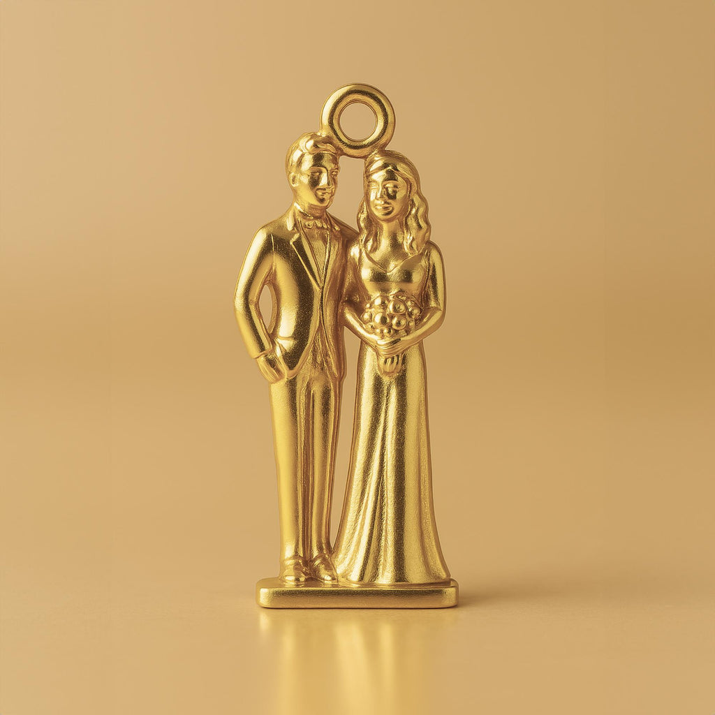 18ct Yellow Gold - Classic Bride & Groom Charm