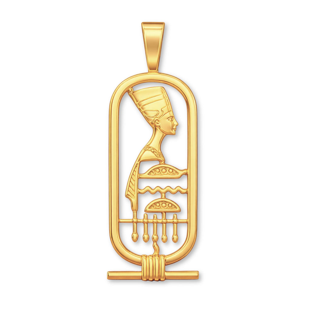 9ct Yellow Gold - Nefertiti Cartouche Charm