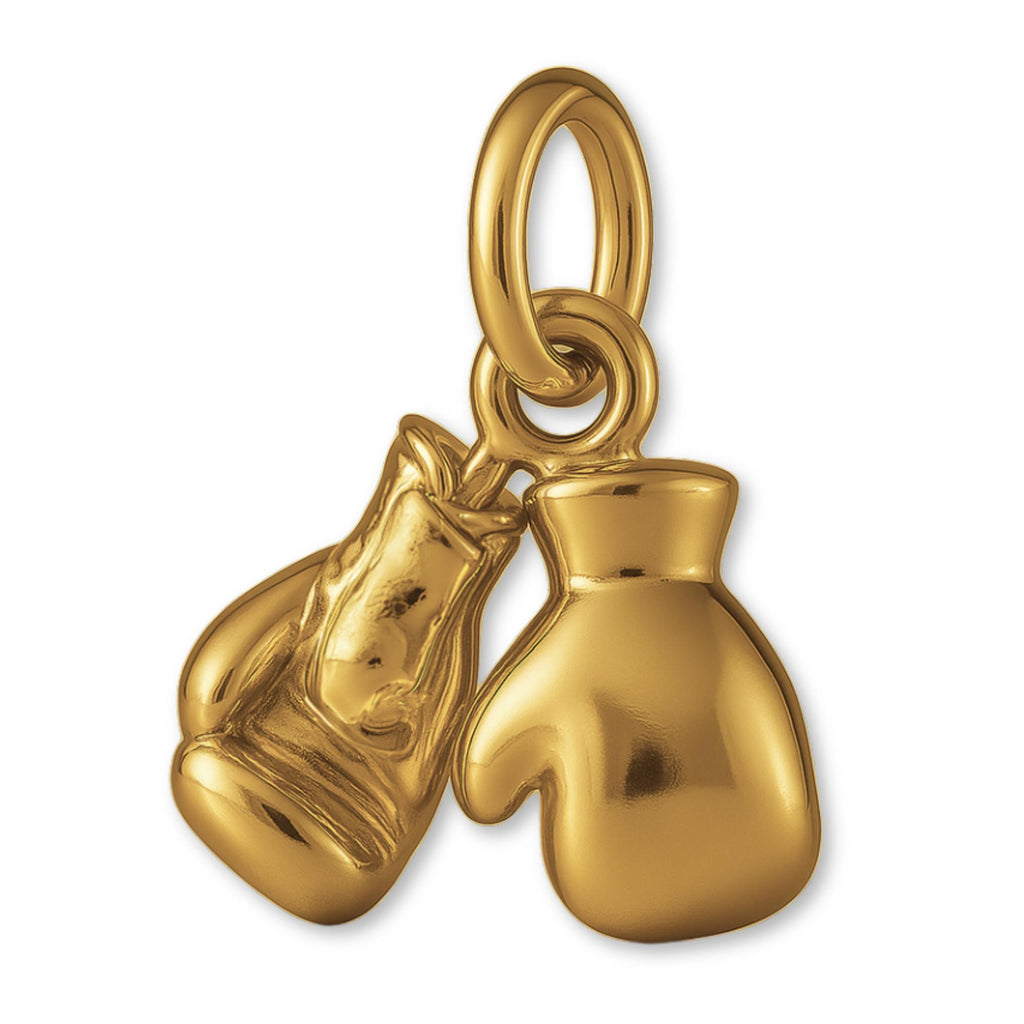 9ct Yellow Gold - Classic Boxing Gloves Charm