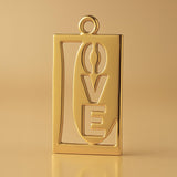 9ct Yellow Gold - Inverted Love Charm
