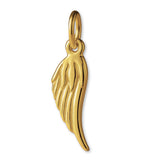 18ct Yellow Gold - Feathered Wing Charm