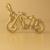 9ct Yellow Gold - Vintage Motorbike Charm
