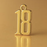 9ct Yellow Gold - 18 Monogram Charm