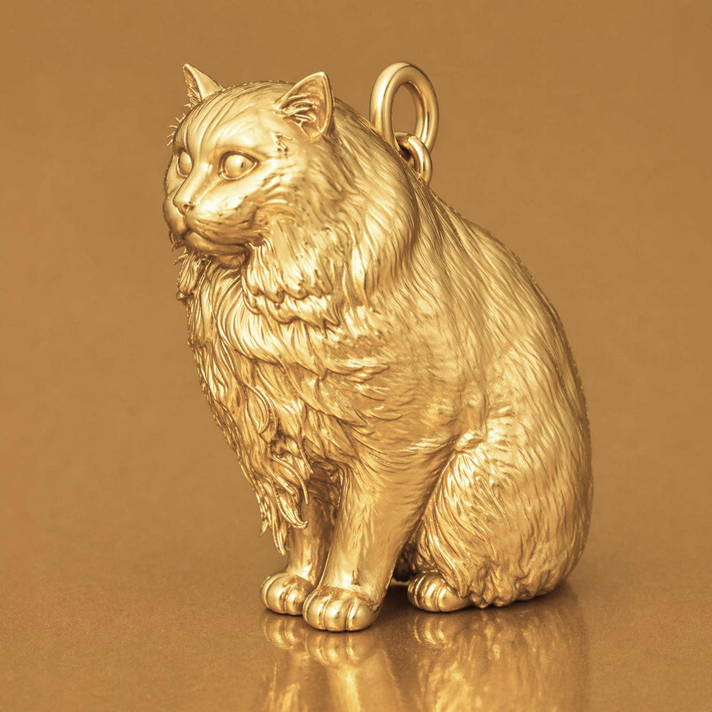 18ct Yellow Gold - Himalayan Cat Charm