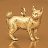 9ct Yellow Gold - Japanese Bobtail Cat Charm
