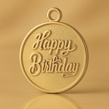9ct Yellow Gold - Happy Birthday Amulet Charm