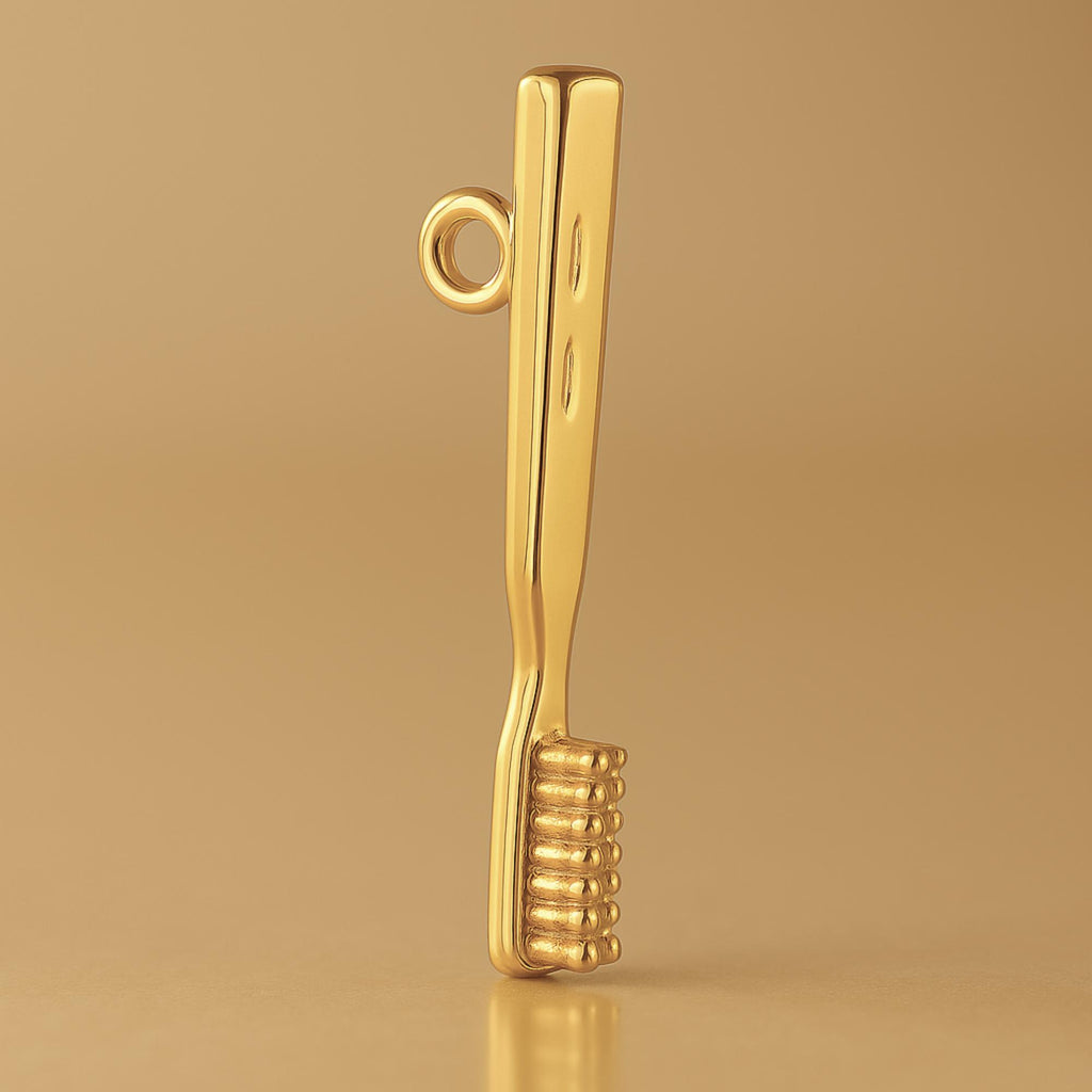 9ct Yellow Gold - Classic Toothbrush Charm