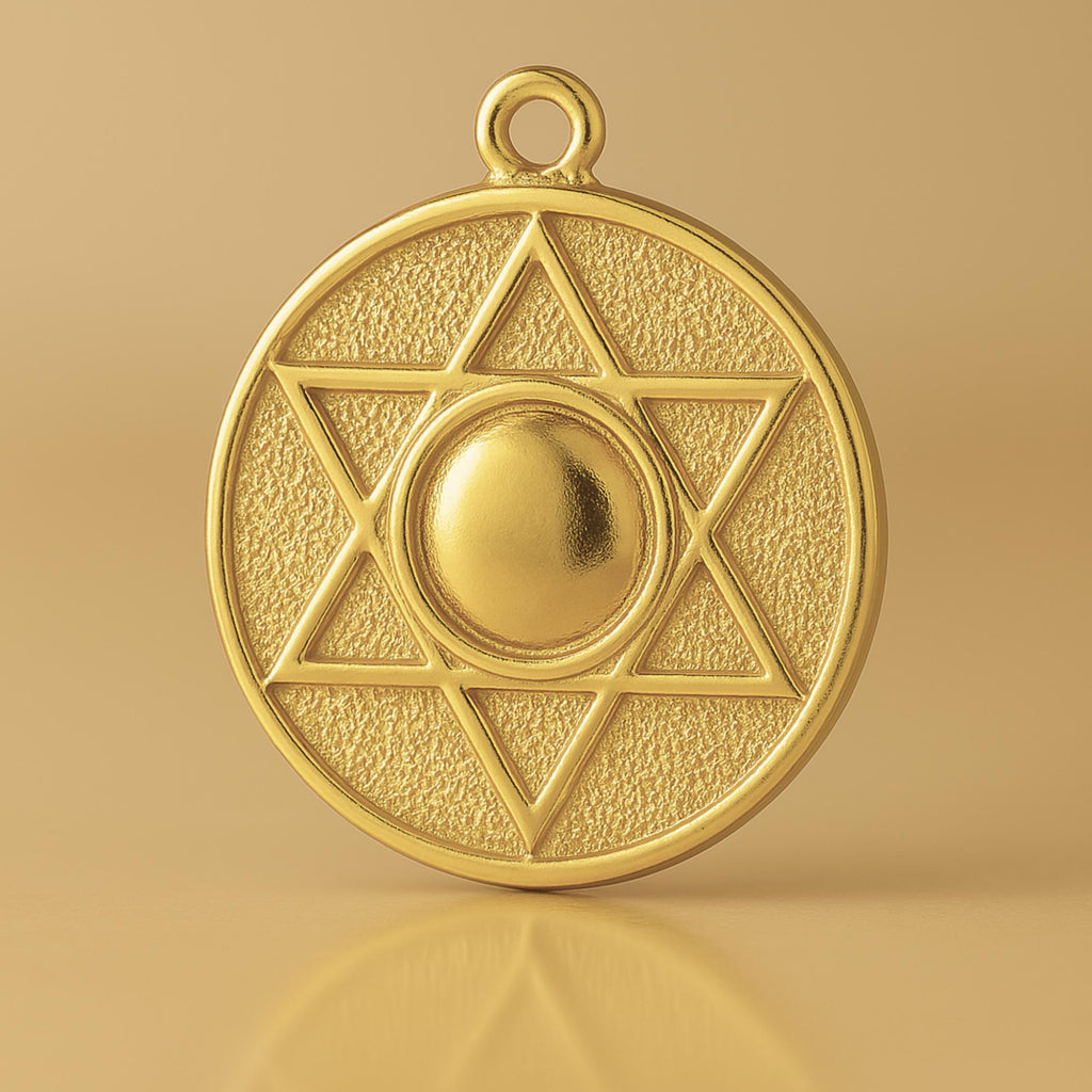 18ct Yellow Gold - Star of David Amulet Charm